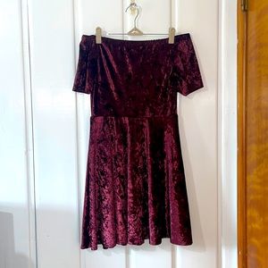 Beautiful Mini Purple Velvet Dress - image 1